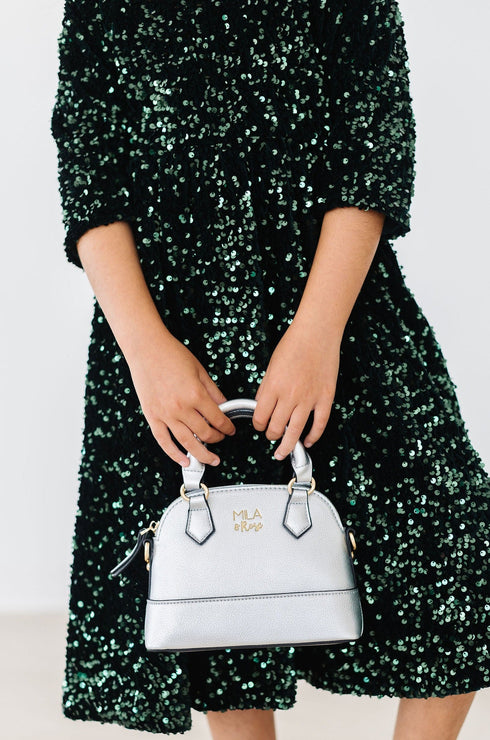 hunter-green-velvet-sequin-dress Mila Rose - Sophia's Style-4